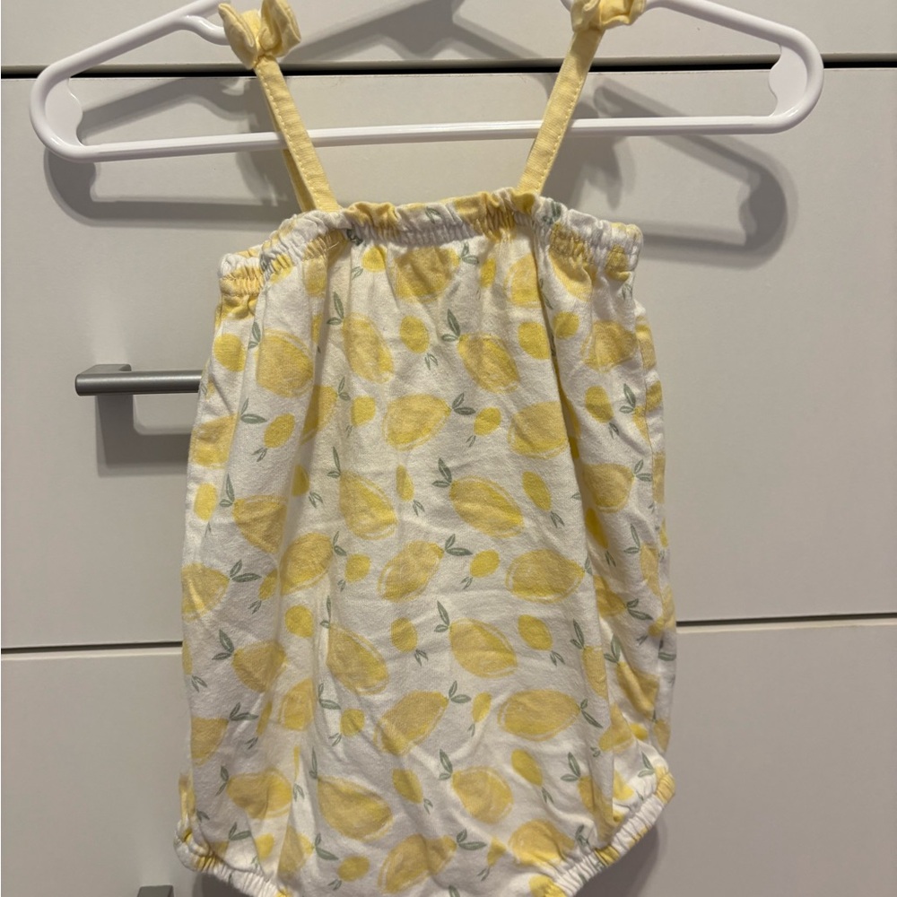 Chick Pea Yellow and White Jumpsuit with Elastic Details
